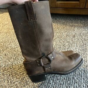Frye Brown Leather Mid-Calf Boots